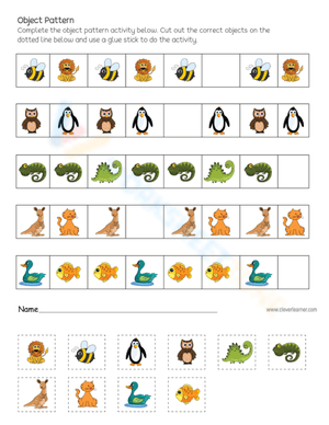 Object pattern worksheets