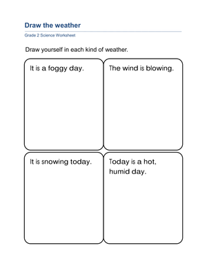 Essential Grade 2 Weather Worksheet | Printable Science
