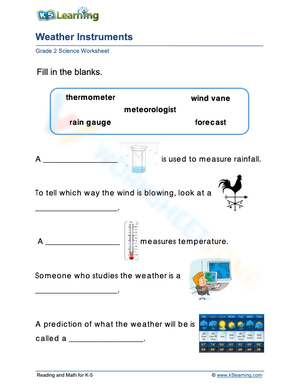 Grade 2: Weather instruments