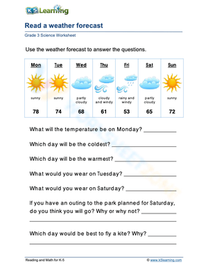 Grade 3: Weather forecast with details (1)