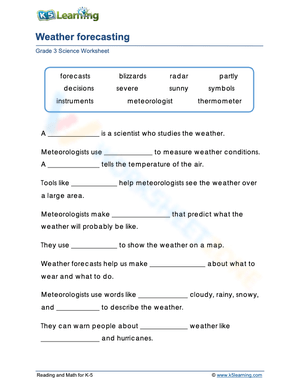 Grade 3: Weather forecasting