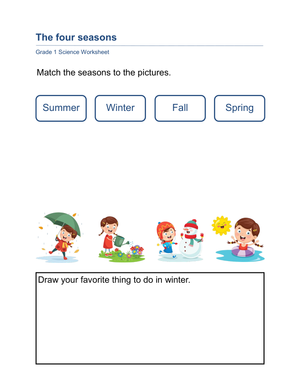 What Do You Do In The Winter Worksheet