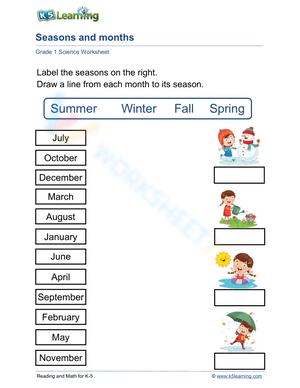 Seasons and their months (2)