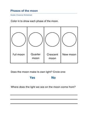 Draw the Moon Phases Worksheet