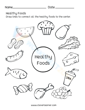 Identify Healthy Foods Worksheet