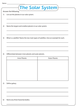 Solar System Comprehensive Questions
