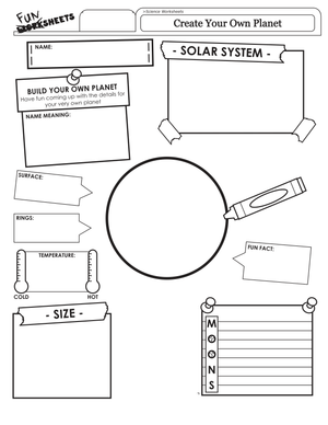 Create Your Own Planet Worksheet