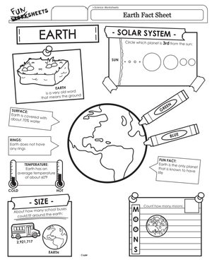 Earth Fact Worksheet
