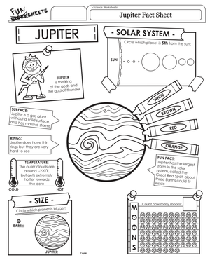 Jupiter Fact Worksheet