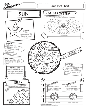 Sun Fact Worksheet