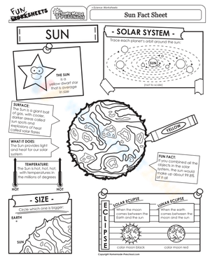 Sun Fact Worksheet