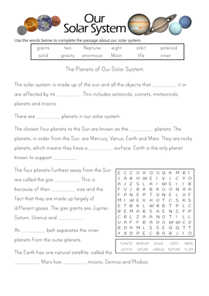 Complete the Reading with Planets