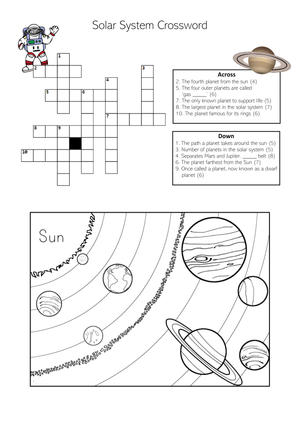 Solar System Crossword Puzzle