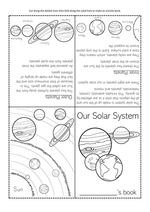 Solar System Folding Booklet