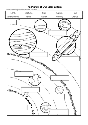 Solar System Perspective Worksheet