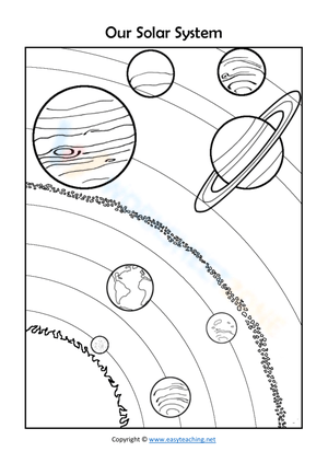 Solar System Coloring Page