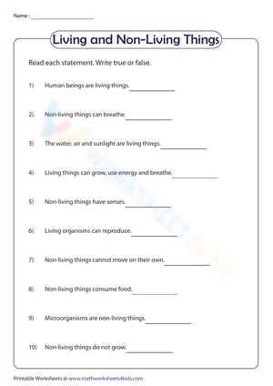 Living and non-living things