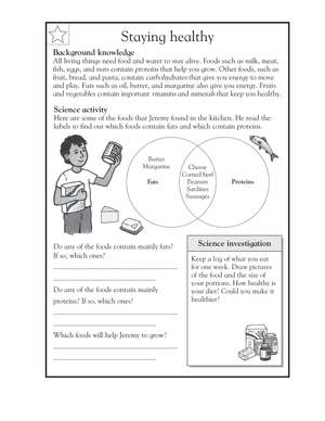 Essential Staying Healthy Worksheet | Grade 3-4 Science