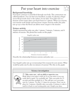 Essential Grade 5 Heart Rate and Exercise Worksheet