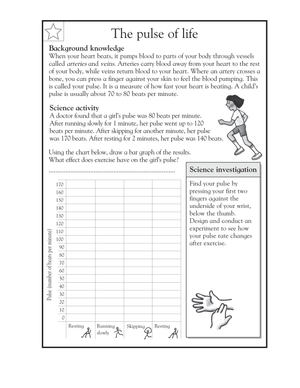 Essential Grade 3 Science Worksheet: Taking Your Pulse