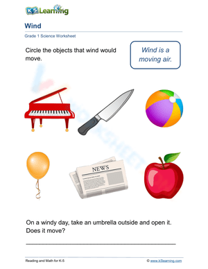 Identify objects that can be moved by wind