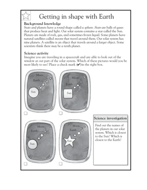 Space’s True Shapes Worksheet | Essential Grade 3 Science