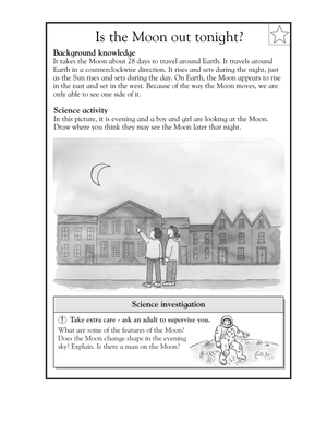 Essential Grade 4 Moon Patterns & Movement Worksheet