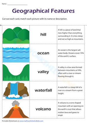 Geographical Features | Memory Game