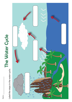 Essential Water Cycle Labeling Worksheet | Grade 3-4