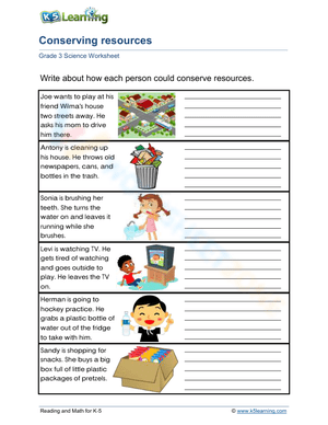 Conserving resources