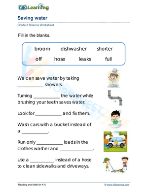 Saving water