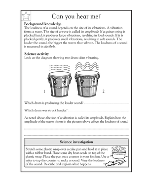 Grade 5 Sound Wave Amplitude — Printable No-Prep Worksheet