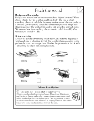 Grade 5 Sound Waves — Printable No-Prep Worksheet