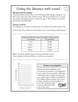 Printable Sound Distance Worksheet | Grade 5 Science