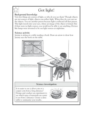 Essential Light Reflection Worksheet | Grade 4 Science