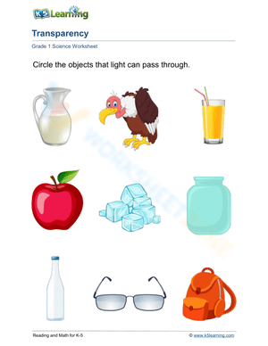 Light can pass through transparent objects