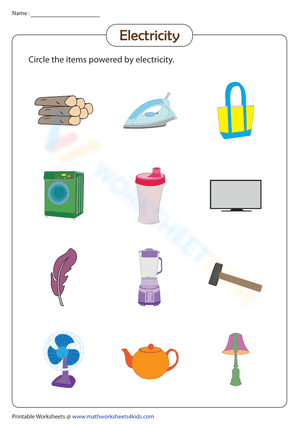 Circle the electrical appliances