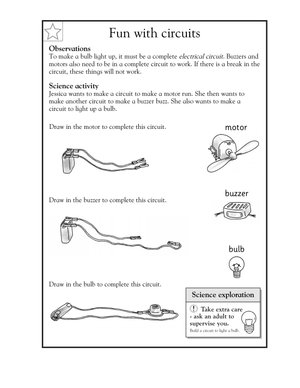 Essential Fun with Circuits Worksheet | Grade 2 Science