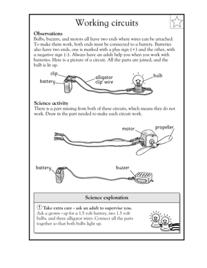 Grade 5 Working Circuits — Printable No-Prep Worksheet