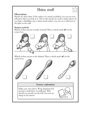 Grade 1 Shiny Metal — Printable No-Prep Worksheet
