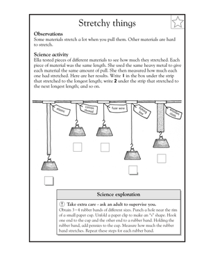Grade 1 Stretchy Things — Printable No-Prep Worksheet