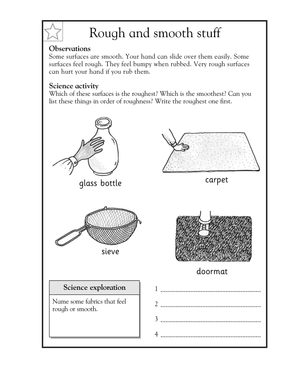 Essential Rough and Smooth Worksheet for Grade 1-2 Science