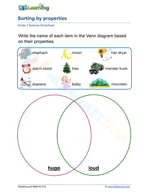 Sorting Properties with Venn Diagrams