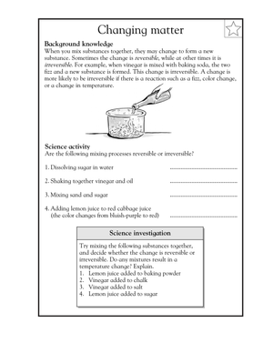 Essential Reversible and Irreversible Changes Grade 5