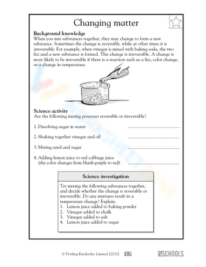 Reversible and irreversible changes in matter