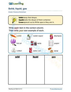 Solid, liquid, gas 2
