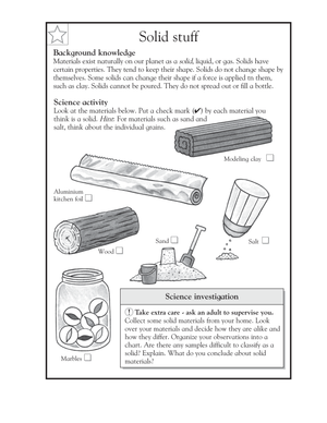 Printable Solids Worksheet | Grade 3-4 Science Essential