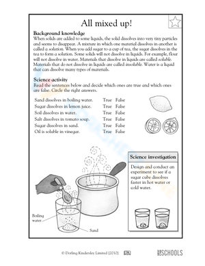 Essential Solubility Worksheet | Grade 3-4 Science
