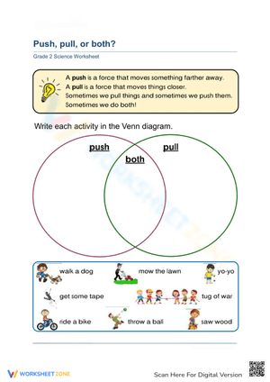 Push vs. Pull Science Lesson Worksheet