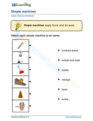Simple machines - Matching